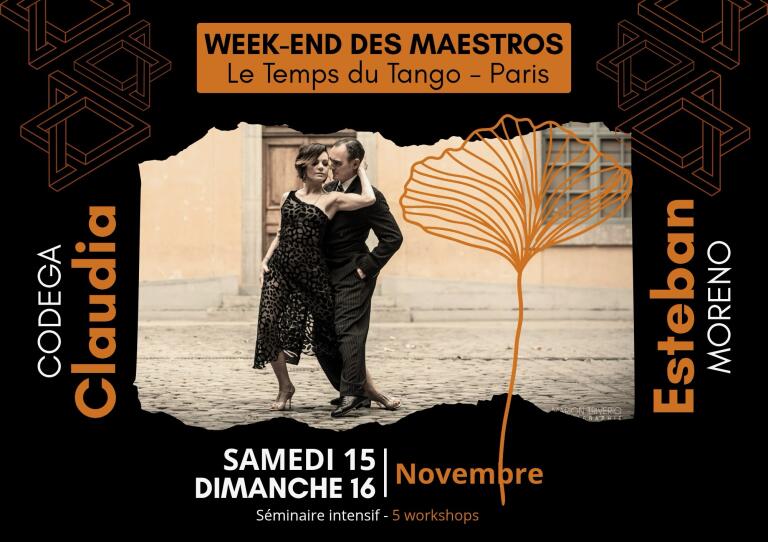 stages maestros mensuels à Paris Claudia Codega et Esteban Moreno Laura d'Anna et Sebastiàn Acosta Barbara Carpino et Claudio Forte Julia et Andrés Ciafardini Marcela Guevara et Stefano Giudice